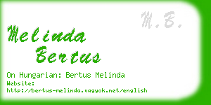 melinda bertus business card